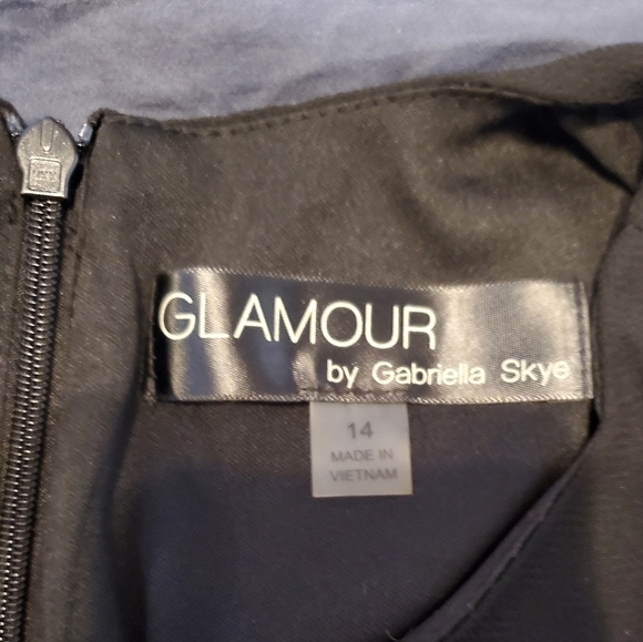 GLAMOUR by Gabriella Sky Women's Tiered Embellished Ruffle Dress - Picture 11 of 12